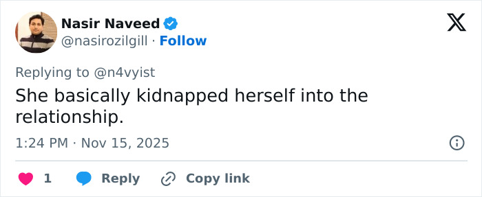 Tweet from Nasir Naveed reacting to Millie Bobby Brown’s story about how she started dating Jake Bongiovi. Tweet from Nasir Naveed reacting to Millie Bobby Brown’s story about how she started dating Jake Bongiovi.