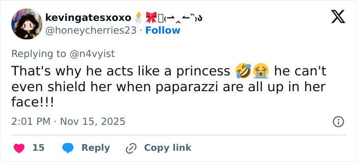 Tweet showing a fan reacting humorously to Millie Bobby Brown and Jake Bongiovi dating story amid paparazzi pressure. Tweet showing a fan reacting humorously to Millie Bobby Brown and Jake Bongiovi dating story amid paparazzi pressure.