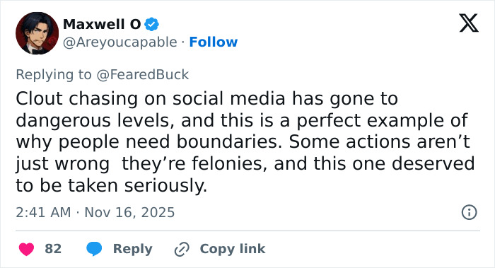 Screenshot of a social media post discussing the arrest of a DoorDash driver for recording an undressed customer.