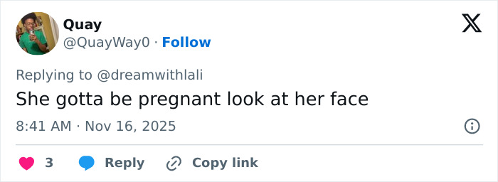 Twitter user speculating about Zendaya being pregnant in a leaked video with Tom Holland, showing a casual profile picture. Twitter user speculating about Zendaya being pregnant in a leaked video with Tom Holland, showing a casual profile picture.