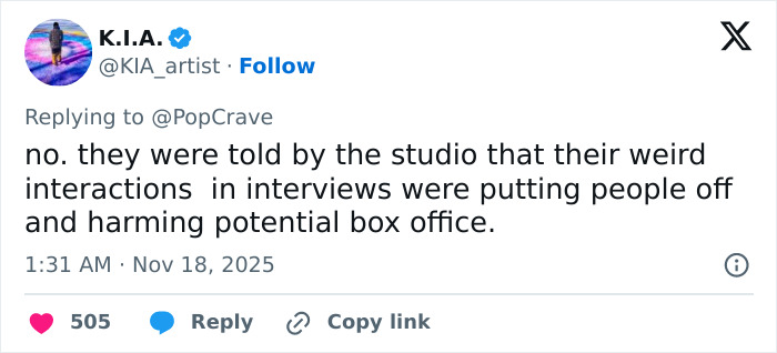 Tweet screenshot discussing Ariana Grande and Cynthia Erivo stopping interviews due to studio concerns about their interview behavior. Tweet screenshot discussing Ariana Grande and Cynthia Erivo stopping interviews due to studio concerns about their interview behavior.
