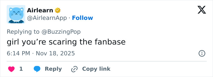 Screenshot of a tweet reacting to Ariana Grande's cryptic last hurrah announcement, showing fan concern. Screenshot of a tweet reacting to Ariana Grande's cryptic last hurrah announcement, showing fan concern.