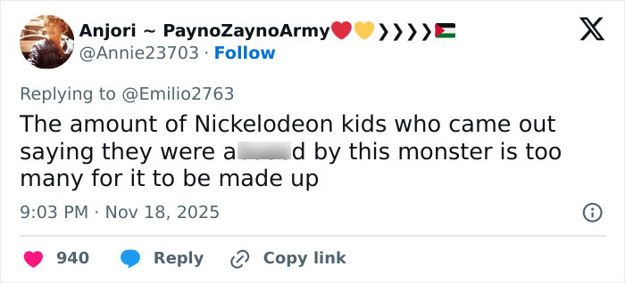Tweet discussing Nickelodeon kids' a***e claims, highlighting Amanda Bynes breaking silence after viral Dan Schneider controversy. Tweet discussing Nickelodeon kids' a***e claims, highlighting Amanda Bynes breaking silence after viral Dan Schneider controversy.