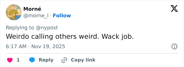 User Morné responds on Twitter with a critical comment amid backlash involving makeup icon Jeffree Star and pro-trans parents. User Morné responds on Twitter with a critical comment amid backlash involving makeup icon Jeffree Star and pro-trans parents.