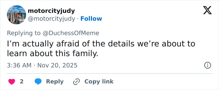 Screenshot of a tweet expressing fear about details involving the father of teen slain on cruise and babysitter affair. Screenshot of a tweet expressing fear about details involving the father of teen slain on cruise and babysitter affair.