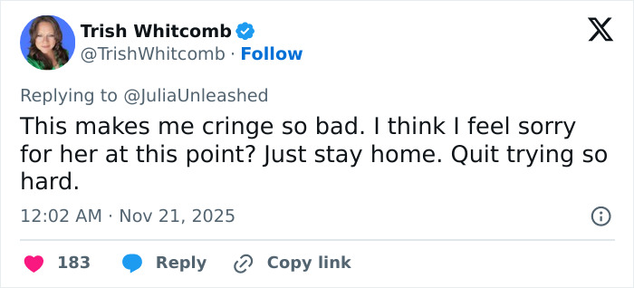 Screenshot of a tweet reacting to Meghan Markle's Harper’s Bazaar moment, expressing strong criticism and disappointment. Screenshot of a tweet reacting to Meghan Markle's Harper’s Bazaar moment, expressing strong criticism and disappointment.