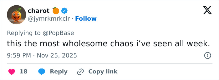 Tweet by user charot reacting to a "home wrecking" moment involving Ariana Grande and Jonathan Bailey. Tweet by user charot reacting to a "home wrecking" moment involving Ariana Grande and Jonathan Bailey.
