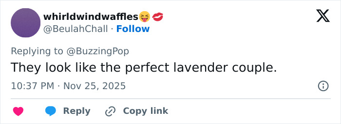 Alt text: Social media comment roasting Ariana Grande for home wrecking after intimate interaction with Jonathan Bailey Alt text: Social media comment roasting Ariana Grande for home wrecking after intimate interaction with Jonathan Bailey