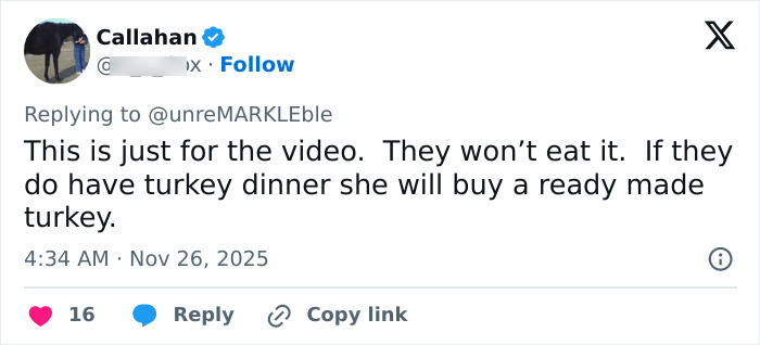 Tweet discussing Meghan Markle turkey dinner choices amid Thanksgiving turkey faux pas controversy. Tweet discussing Meghan Markle turkey dinner choices amid Thanksgiving turkey faux pas controversy.