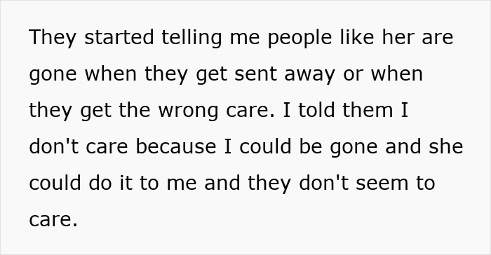 Text excerpt discussing feeling trapped around a mentally unstable sister and parents prioritizing her care over a 16-year-old.