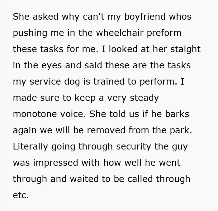 Woman Files A Complaint About Disney Security Shaming Her For Bringing Her Service Dog, They Respond Woman Files A Complaint About Disney Security Shaming Her For Bringing Her Service Dog, They Respond