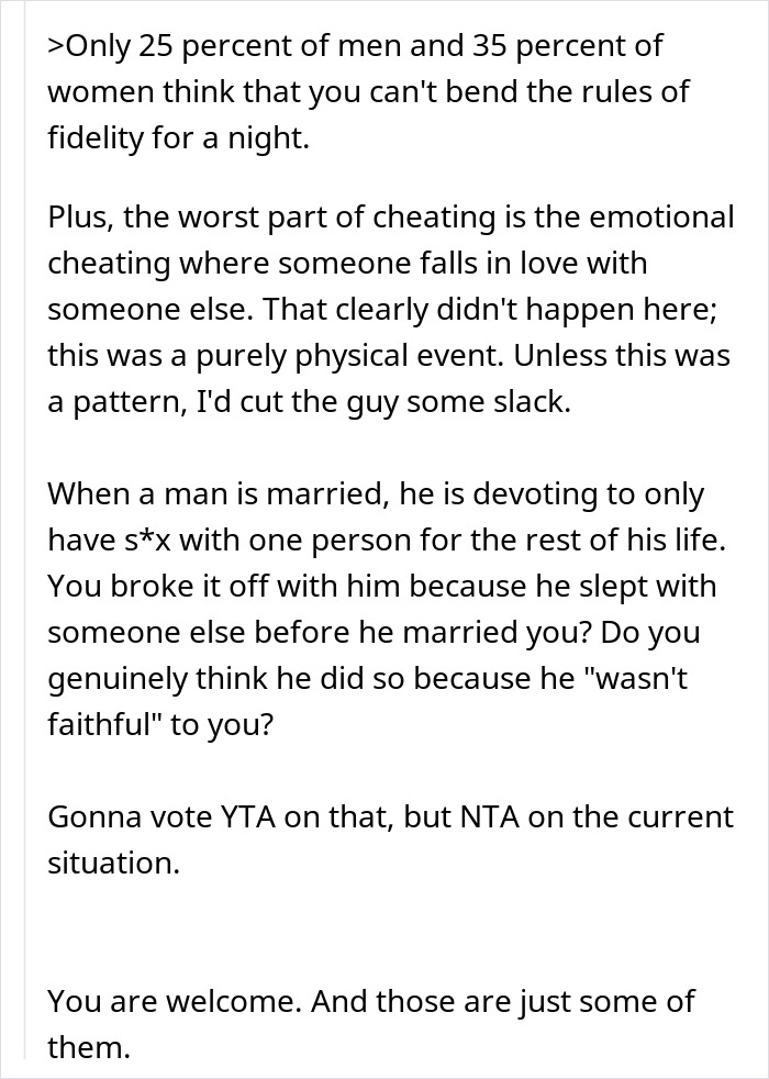 Text discussing opinions on emotional and physical cheating in relationships, focusing on faithfulness and consequences. Text discussing opinions on emotional and physical cheating in relationships, focusing on faithfulness and consequences.