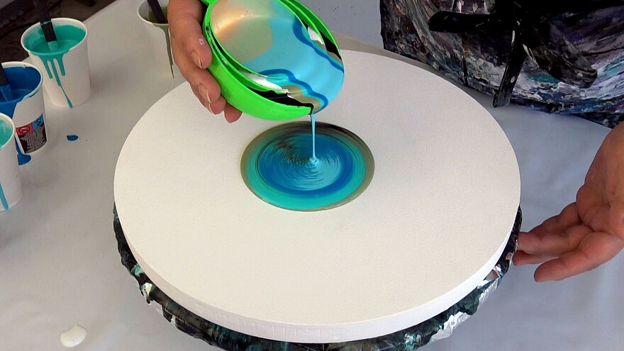 Beginner Friendly Waterfall Cup Acrylic Pour Painting ~ Easy Fluid Art Beginner Friendly Waterfall Cup Acrylic Pour Painting ~ Easy Fluid Art