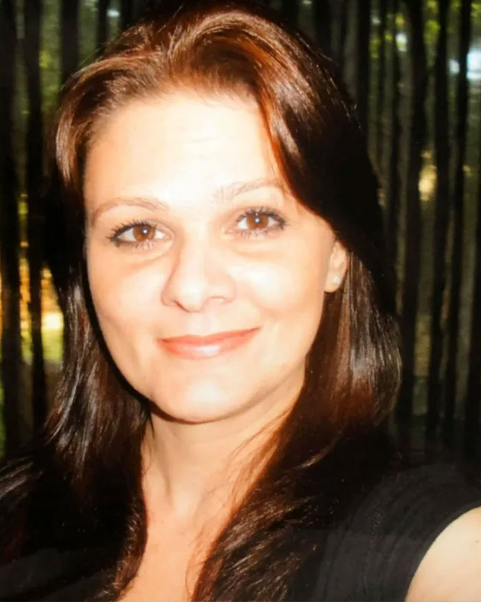 Woman smiling indoors with brown hair, representing the mom who claims discovery of her son's skinned body in Las Vegas museum Woman smiling indoors with brown hair, representing the mom who claims discovery of her son's skinned body in Las Vegas museum