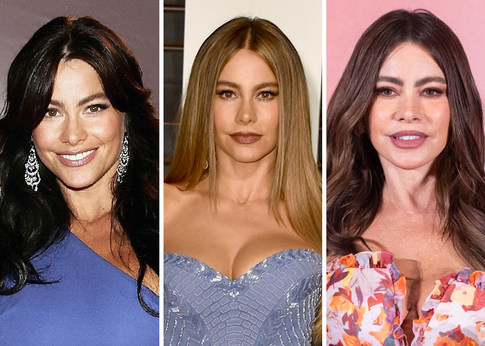 Three images showing dramatic celebrity before and after shots from 2005, 2015, and 2025 highlighting changes in appearance.