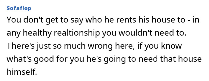 Comment about uneven sleeping arrangements as girlfriend learns boyfriend plans to host newly single friend, feeling uneasy.