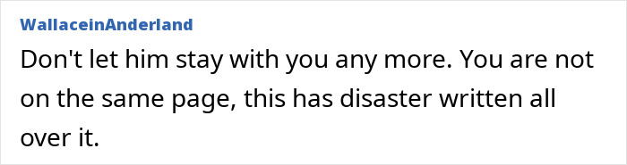 Comment expressing concern about sleeping arrangements as GF learns BF plans to host newly single friend. Comment expressing concern about sleeping arrangements as GF learns BF plans to host newly single friend.