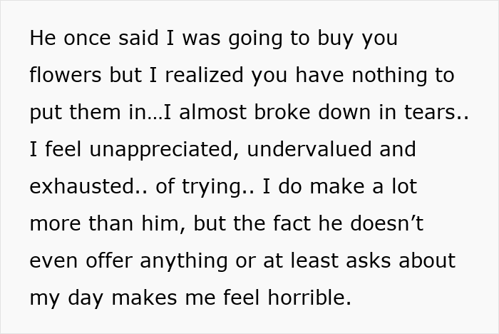 Text excerpt expressing feelings of being unappreciated and exhausted while fiance babysits daughter after hunting. Text excerpt expressing feelings of being unappreciated and exhausted while fiance babysits daughter after hunting.
