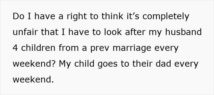 Alt text: Woman expressing regret about parenting husband’s 4 kids every weekend after marrying him. Alt text: Woman expressing regret about parenting husband’s 4 kids every weekend after marrying him.