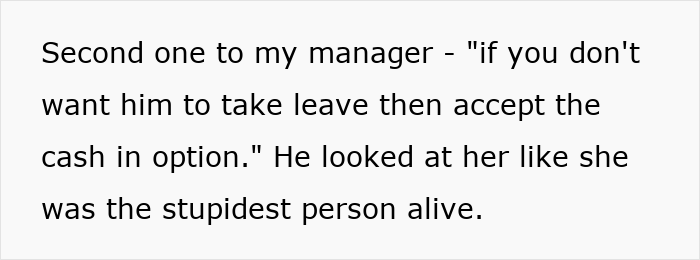 Text message showing a manager letting employee take time off but reacting with shock when the employee actually does. Text message showing a manager letting employee take time off but reacting with shock when the employee actually does.