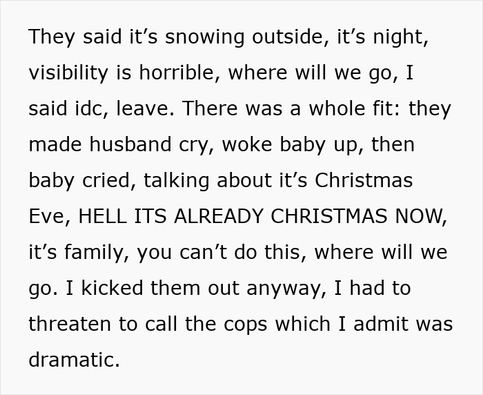 Family tries to surprise man on Christmas by arriving at 1 a.m., causing a conflict that leads to them being kicked out. Family tries to surprise man on Christmas by arriving at 1 a.m., causing a conflict that leads to them being kicked out.