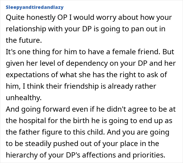 Woman feels hurt as partner’s first birth support experience happens without her, showing emotional conflict in relationship.