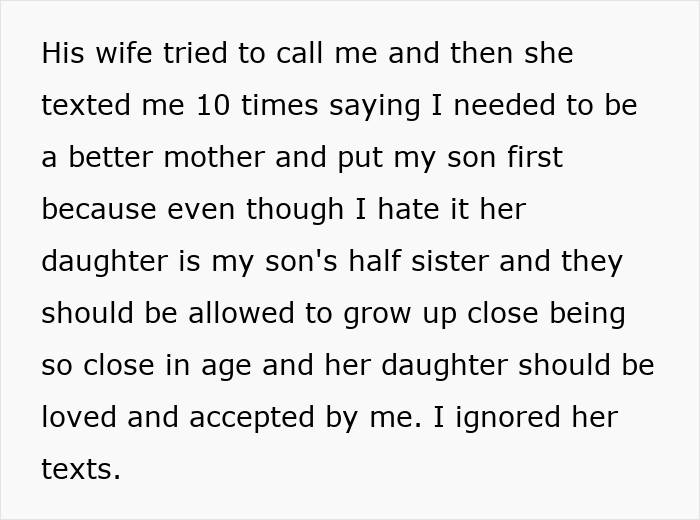 Text about a guy cheating on his wife and demanding she babysit his affair child, with her attorney laughing. Text about a guy cheating on his wife and demanding she babysit his affair child, with her attorney laughing.