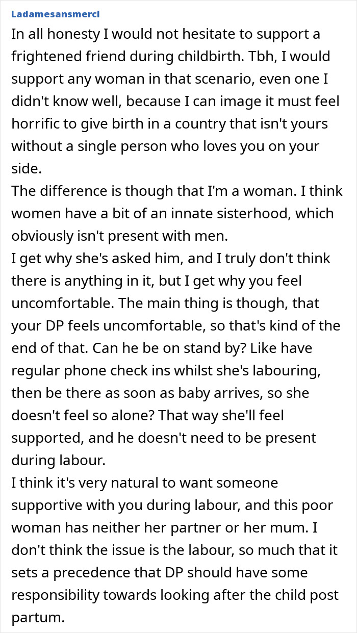 Woman feeling hurt as partner’s first birth support experience happens without her, highlighting emotional pain and childbirth support issues.