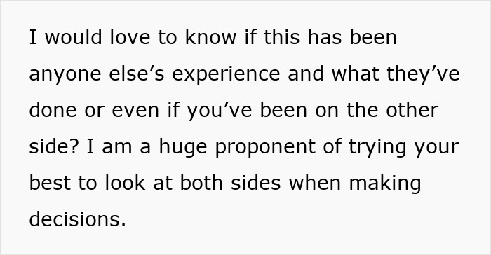 Text discussing a man prioritizing work over family, reflecting on experiences and decision-making from both sides.
