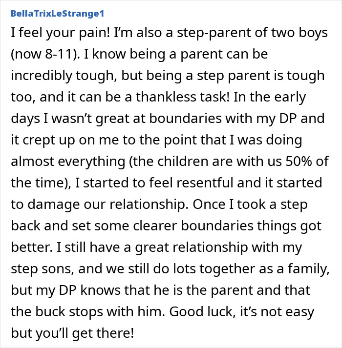 Alt text: Step-parent sharing experience about ungrateful husband and challenges in parenting, emphasizing setting boundaries for better relationships Alt text: Step-parent sharing experience about ungrateful husband and challenges in parenting, emphasizing setting boundaries for better relationships