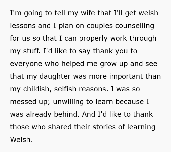 Dad calls mom’s native language pointless, bans daughter from using it but reconsiders after reality check. Dad calls mom’s native language pointless, bans daughter from using it but reconsiders after reality check.