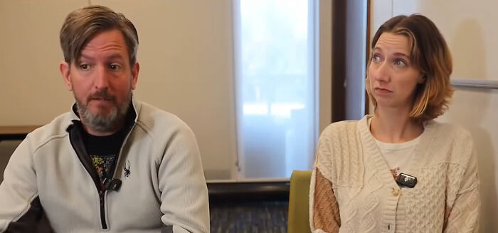 Couple recounting how they saved terrified girl on roller coaster after her seat belt popped open on a 205-foot drop.