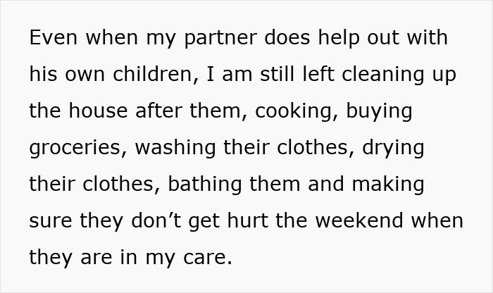 Woman expressing regret over parenting partner’s four kids every weekend, feeling overwhelmed by ongoing chores and care. Woman expressing regret over parenting partner’s four kids every weekend, feeling overwhelmed by ongoing chores and care.