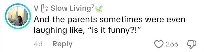 Screenshot of social media comment discussing parents laughing during a frequent traveler’s worst flight experience involving a kid kicking. Screenshot of social media comment discussing parents laughing during a frequent traveler’s worst flight experience involving a kid kicking.