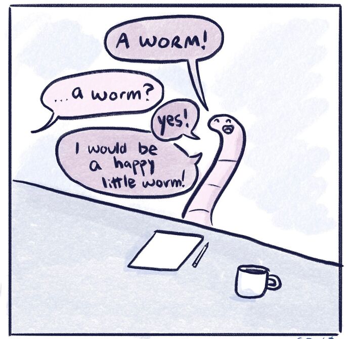 Two women chatting over coffee in a funny and honest comic about life’s little moments by Gabrielle Drolet.