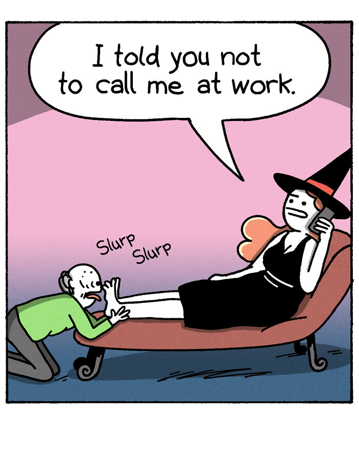 War and Peas comic panel with a cartoon cat holding a phone saying you have to come home in a red background.