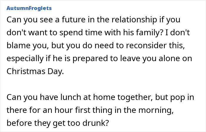 Text excerpt discussing relationship challenges with a family described as wild at Christmas including screaming matches and alcohol-fueled fights. Text excerpt discussing relationship challenges with a family described as wild at Christmas including screaming matches and alcohol-fueled fights.