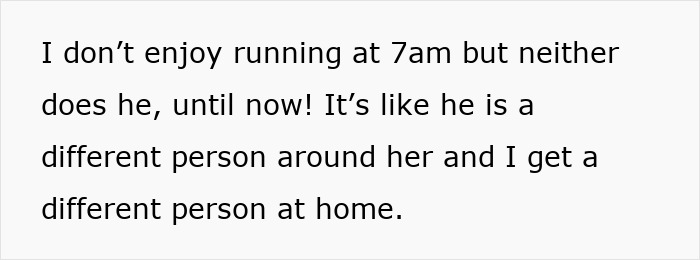 Text on a white background reads a wife describing how her husband acts like a different person around his friend during a holiday. Text on a white background reads a wife describing how her husband acts like a different person around his friend during a holiday.