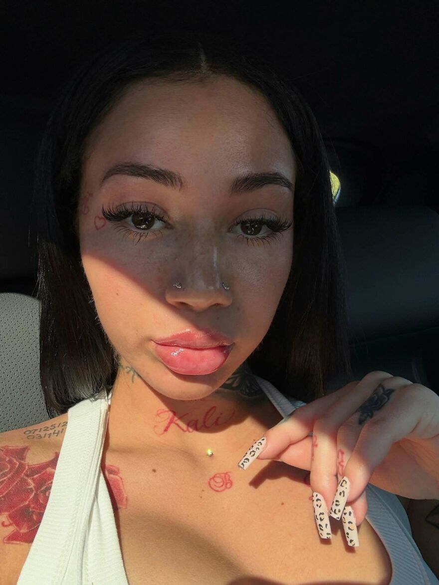 Bhad Bhabie close-up selfie showing tattoos and animal print nails, symbolizing net worth pop culture influence in 2025. Bhad Bhabie close-up selfie showing tattoos and animal print nails, symbolizing net worth pop culture influence in 2025.