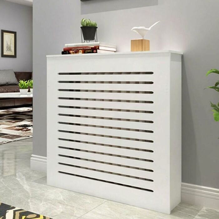 That Clunky Metal Eyesore That Came With Your Apartment Can Now Be Disguised As A Chic Little Console Table With A White Radiator Cover 