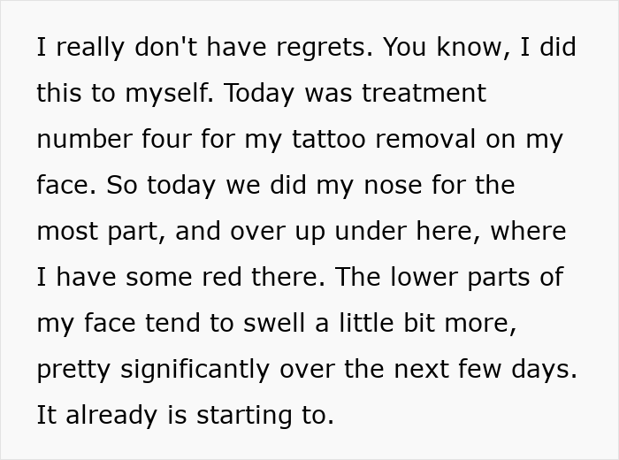 Woman becoming a mental health advocate after dealing with personal issues and a prominent face tattoo removal journey. Woman becoming a mental health advocate after dealing with personal issues and a prominent face tattoo removal journey.