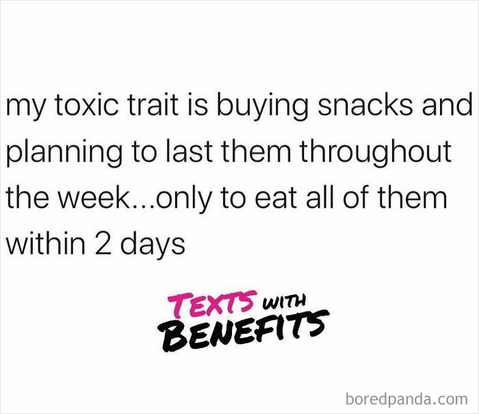 A humorous unhinged tweet about snacks highlighting perfectly unhinged tweets about dating that feel way too real.