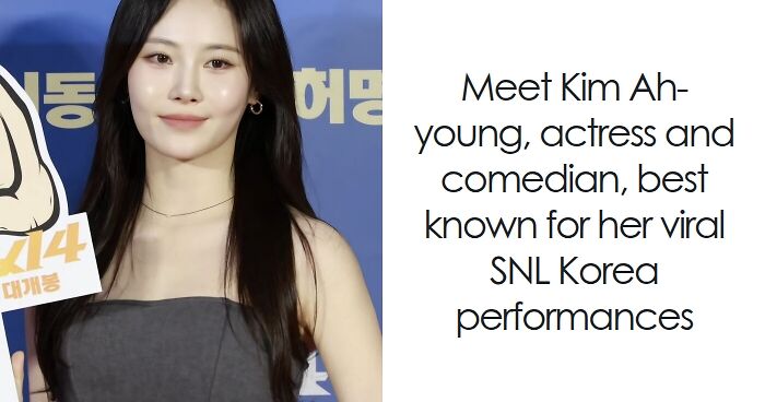 Kim Ah-young smiling at a media event, known for her bio and career highlights in acting and comedy.