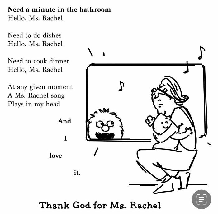 Illustration of a parent hugging a child with a poem about parenting joys and challenges and a whimsical character nearby.