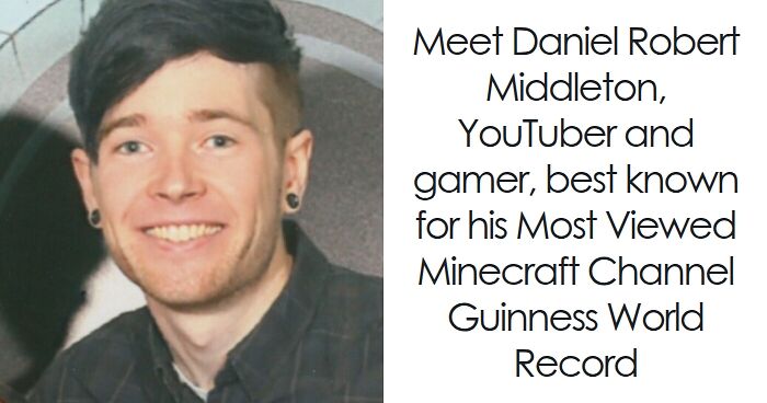 DanTDM smiling in a casual shirt, known for his gaming content and Minecraft channel achievements.