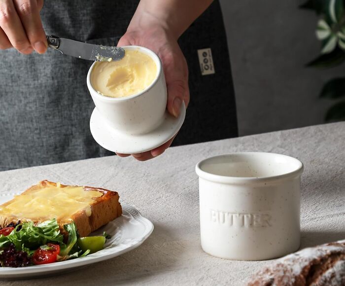  Your Butter Is About To Get The Fancy Countertop Chateau It Deserves With A Ceramic French Butter Dish 