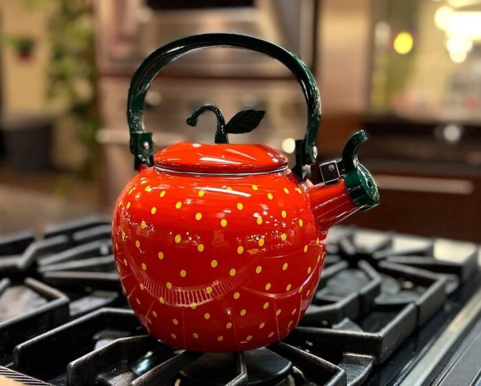 The Only Fruit That Will Yell At You When It's Ready For Tea Is A Whistling Strawberry Teapot 
