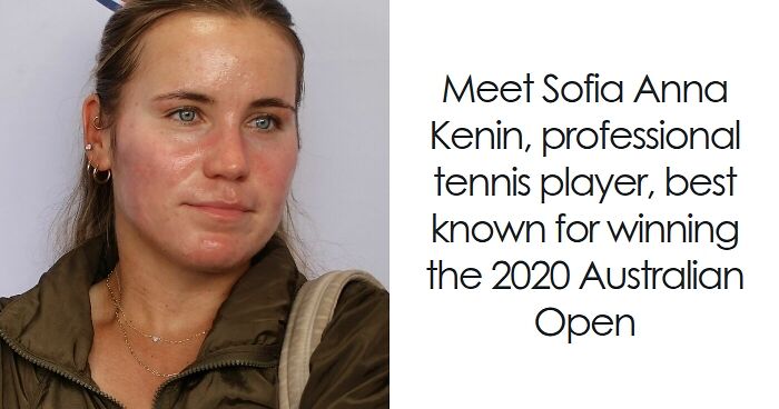 Sofia Kenin, professional tennis player, in a casual jacket, known for major career highlights in tennis.