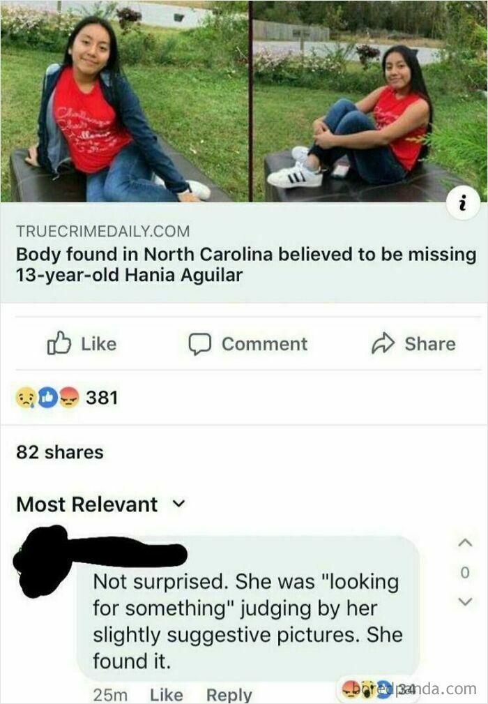 Teen girl photos linked to a tragic case, sparking cringe-worthy takes on women in disturbing social media comments.