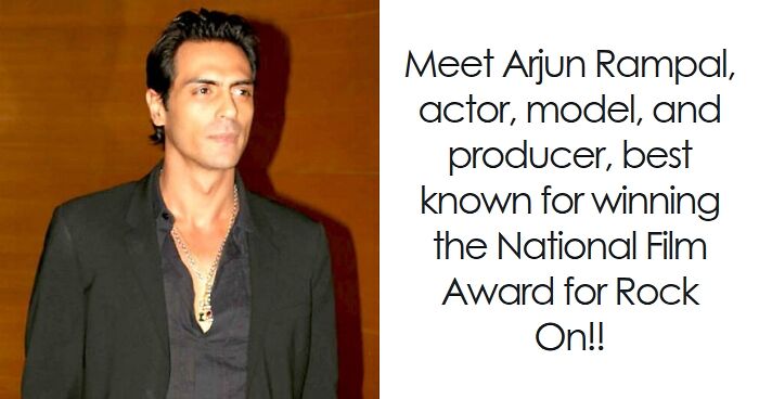 Arjun Rampal in a black suit at an event, known for his acting, modeling, and producing career highlights.
